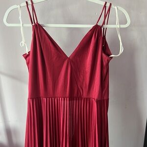Vintage Fuchsia Red Spaghetti Strap Dress